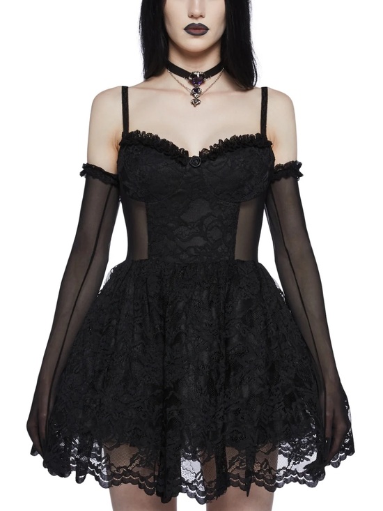 Widow Dresses & Skirts - Widow Infinite Love Mesh Dress & Gloves Set, L (BNWT)